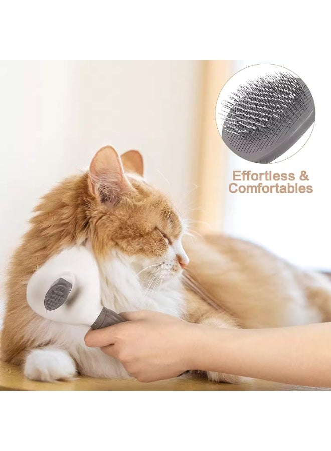 Homify Cat Brush for Shedding and Cat Grooming, Self Cleaning Cat Hair Remover, Dog Brush for Puppy Kitten Massage, Pet Hair Remover Easy Removal of Loose Hair Tangled Hair and Shed Fur - Image 3